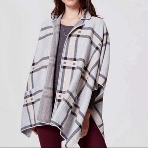 Loft Plaid Poncho 🍂